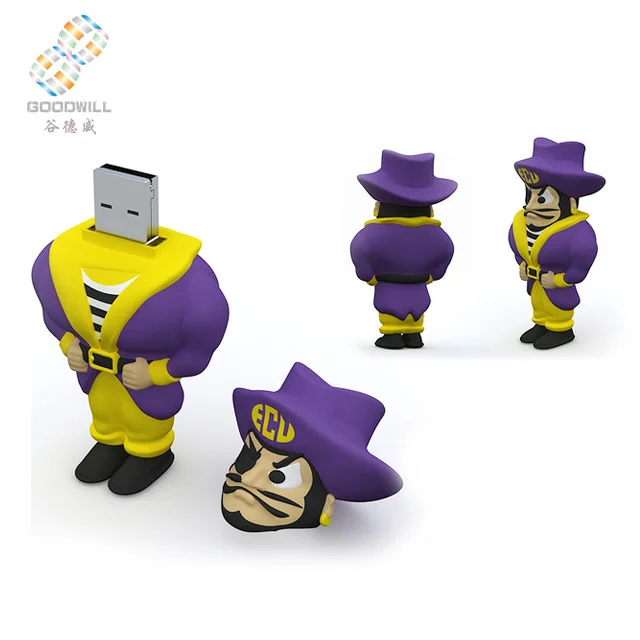 Оптовая продажа, Usb-накопитель usb 2,0 3,0 с персонажами мультфильмов из ПВХ