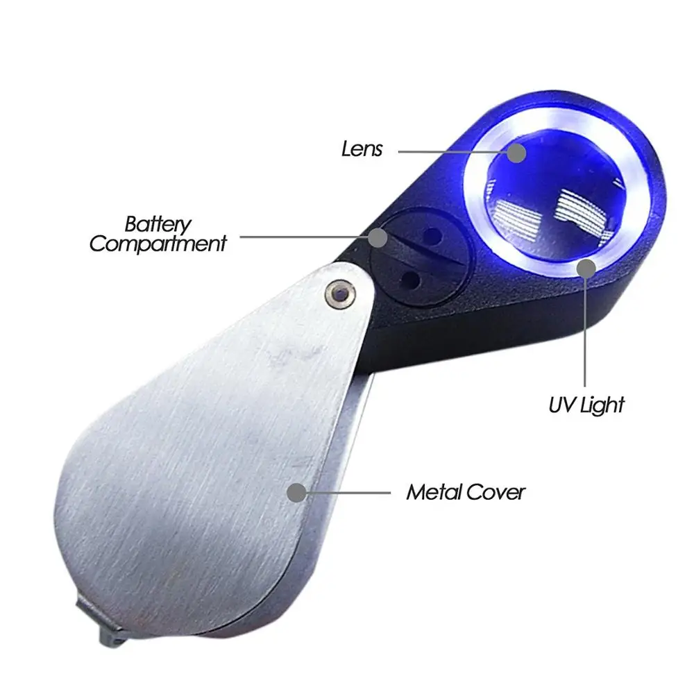 
hot sales 6 foldable jewelry loupe 10x 21mm magnifiers 