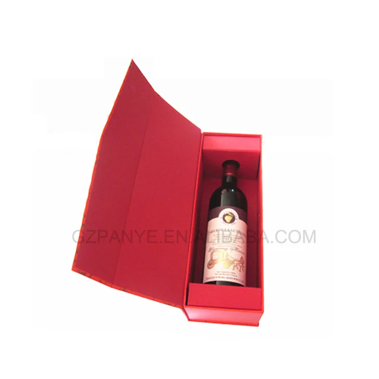 Изготовленный на заказ ручной работы держатель бутылки двери открытый картон Бумага красное вино упаковочная коробка для горячей продажи