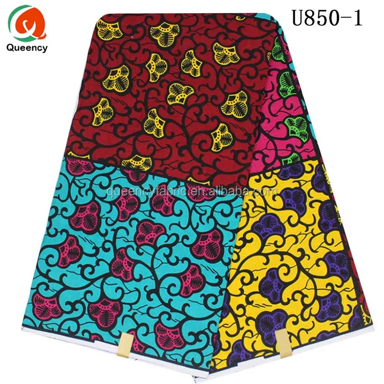 
Queency 6 Yard 2018 Hot Wholesale Africa Print Wax Cotton Ankara Fabric 
