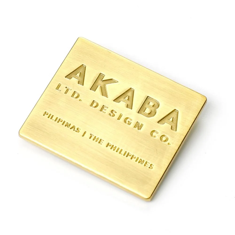 ML01 пользовательские сумки металлические пластины с логотипом прямоугольной формы этикетки логотип для одежды и