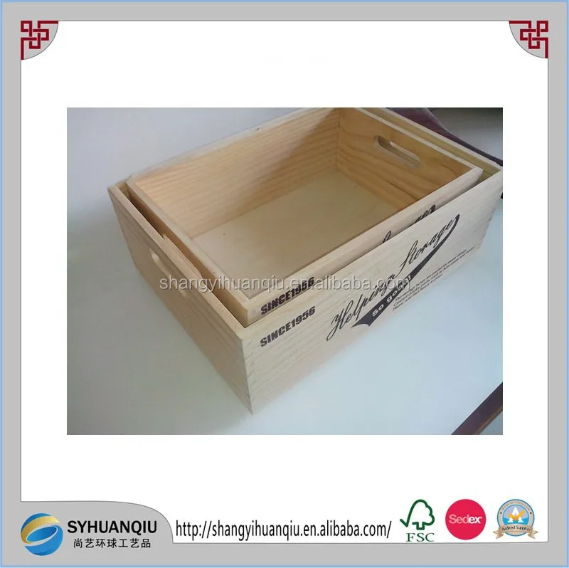 Массивная половая сосновый лес и stakble деревянные помощь лоток для хранения