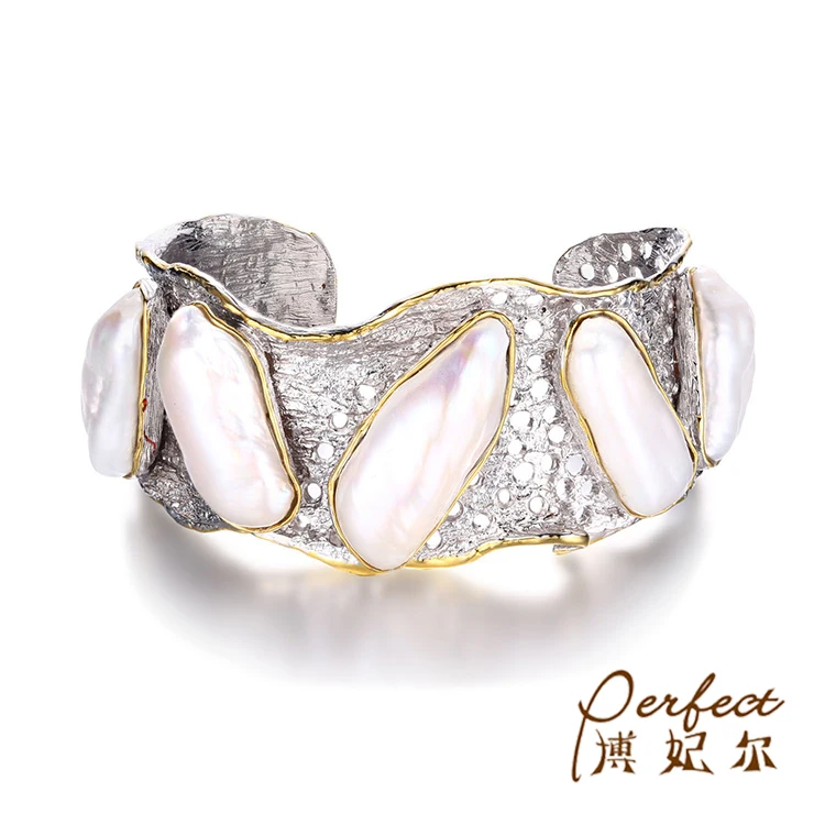 Специальный барочный жемчуг 925 пробы серебряный браслет ювелирные изделия