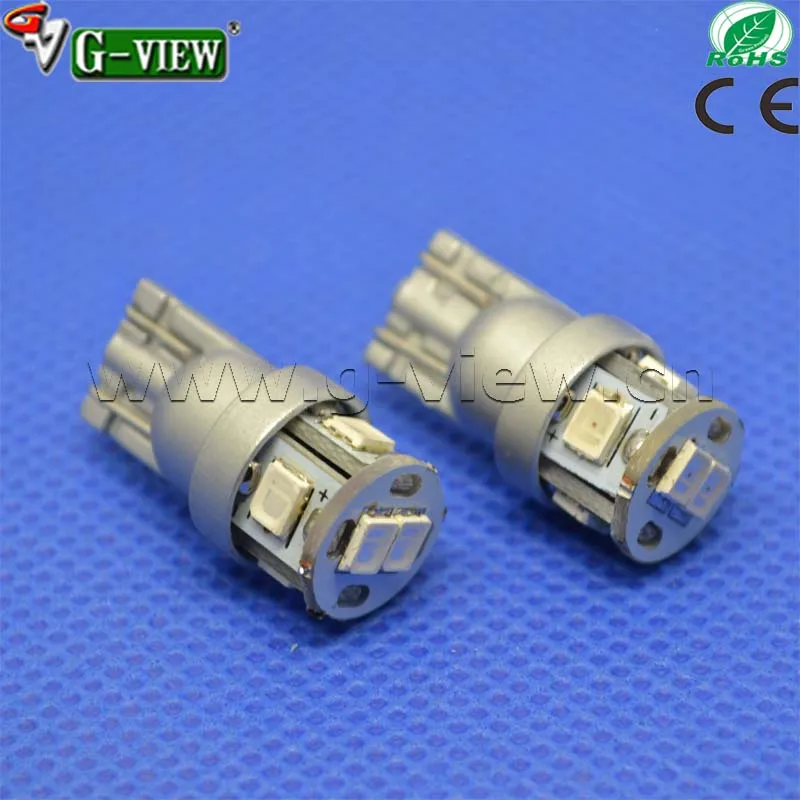 Short type auto parts production multicolor T10 2835 chip superbright 6smd car LED