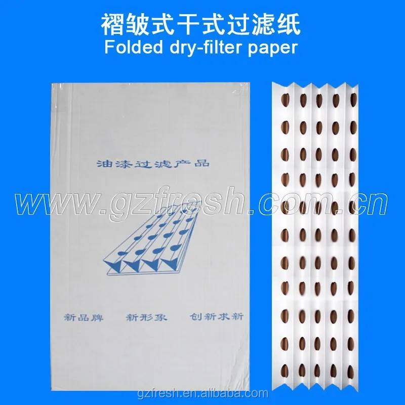 Folded dry-type filter paper for spray booth paint booth price