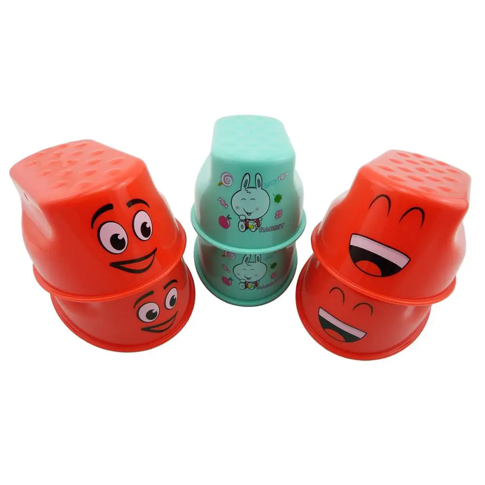 Children outdoor training balance plastic toy sets walking bucket stilts for kids