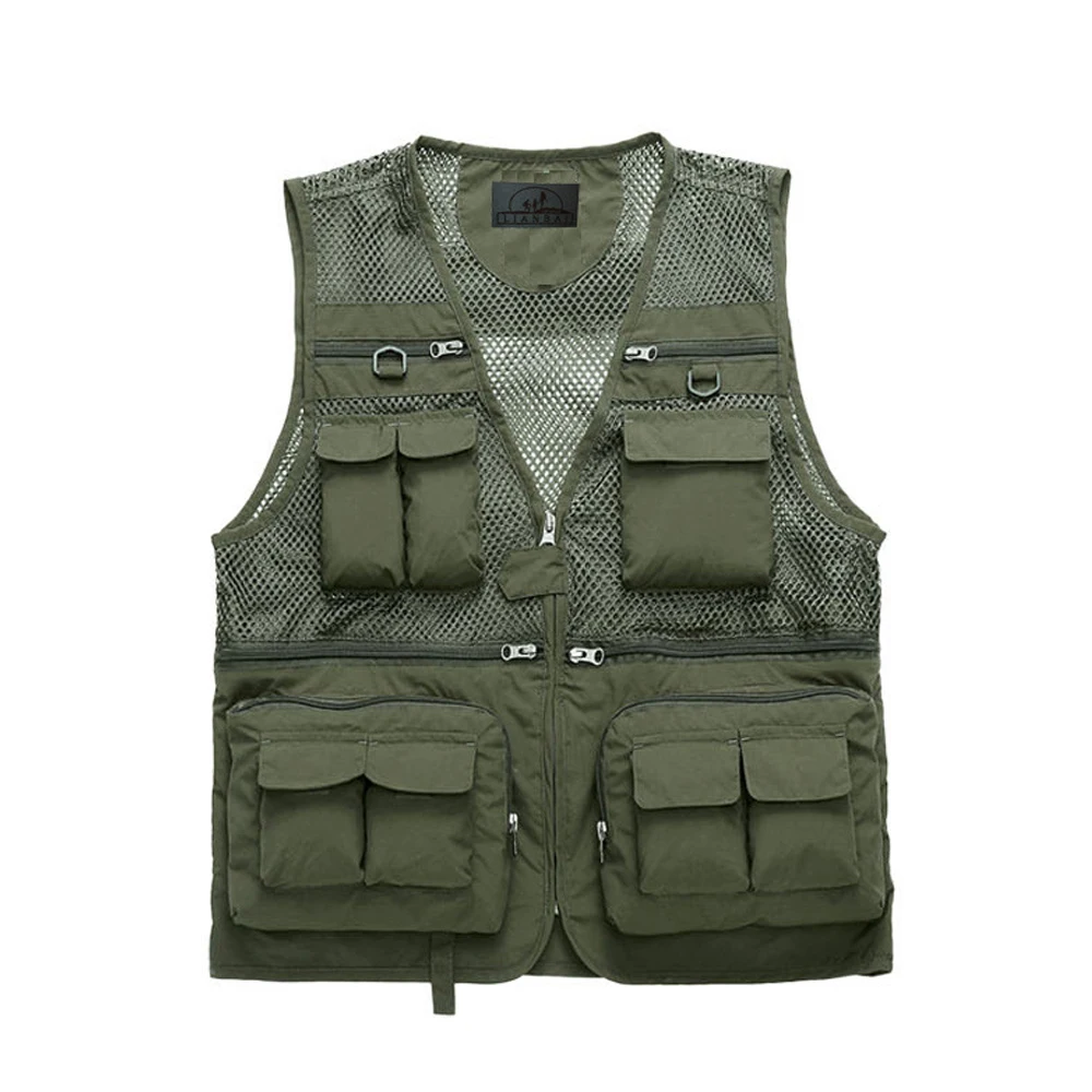 Men Outdoor Sleeveless Jackets Vest for Photographer Hunting Shooting Travel Male Vests