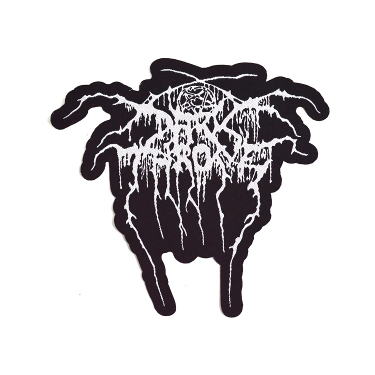 
Custom Logo Heat Cut End Folded Fabric Woven Damask Collar Labels Maker for T-Shirt 