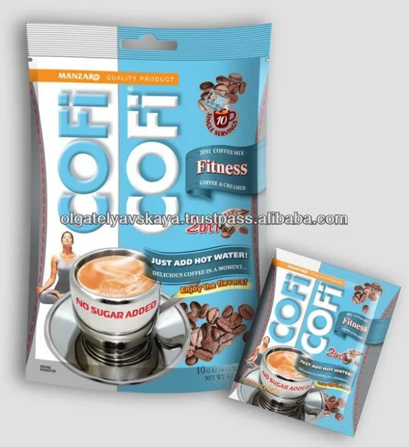 COFICOFI Fitness - растворимый кофе-микс 2 в 1 - пачка 10 сашеток