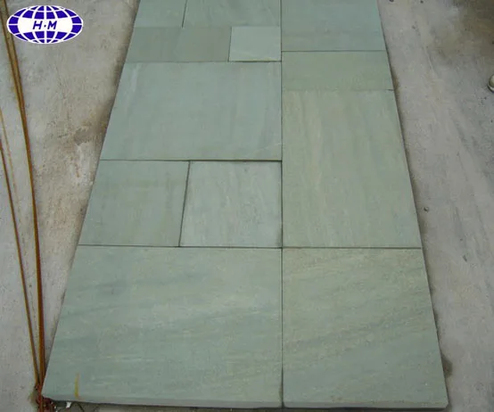 
natural cheap green sandstone paving 