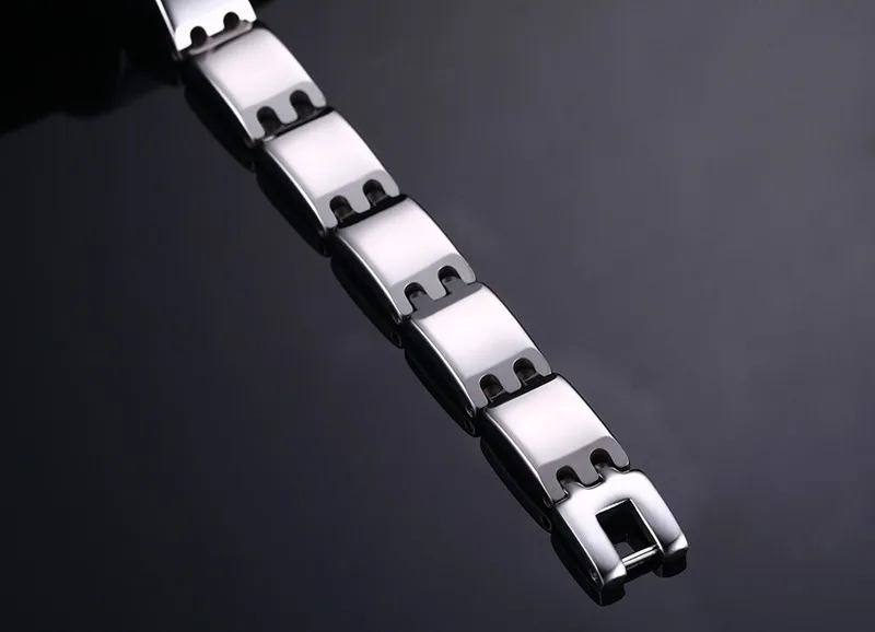 
IP silver plating high polished magnetic tungsten health bracelet for women 