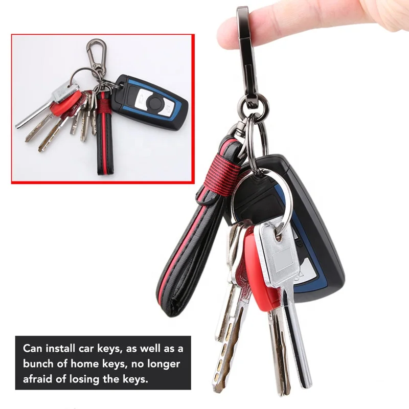 Car Keychain Keyring Covers Leather Universal For BMW E90 F30 F10 Audi A3 A6 C6 Opel Insignia Alfa Romeo Ssangyong Accessories