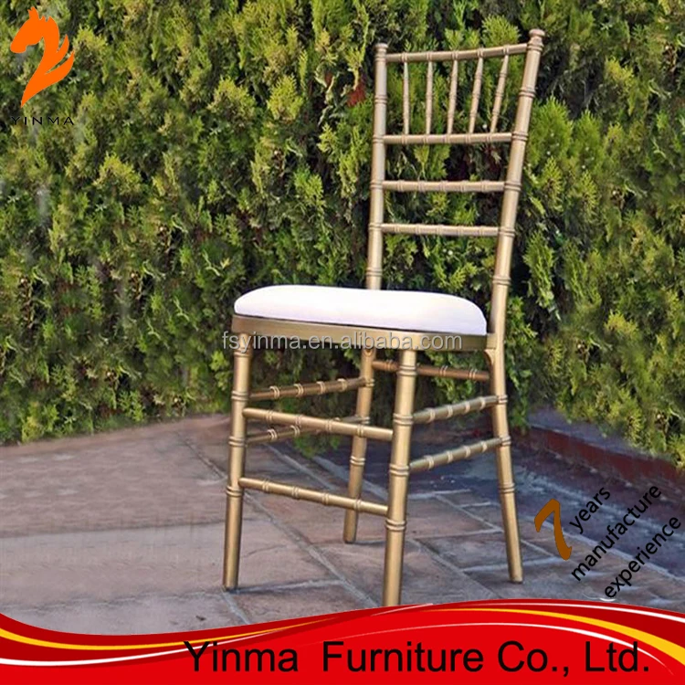 Оптовая продажа, металлический Штабелируемый свадебный стул tiffany chiavari с подушкой