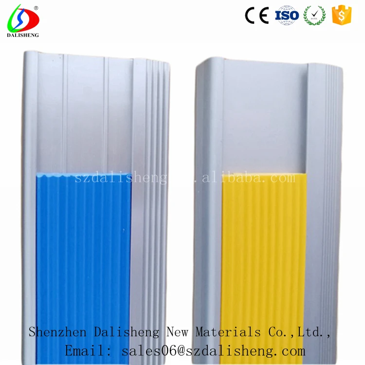 
Various Colour Aluminum+PVC Insert Stair Part Bullnose with Step 