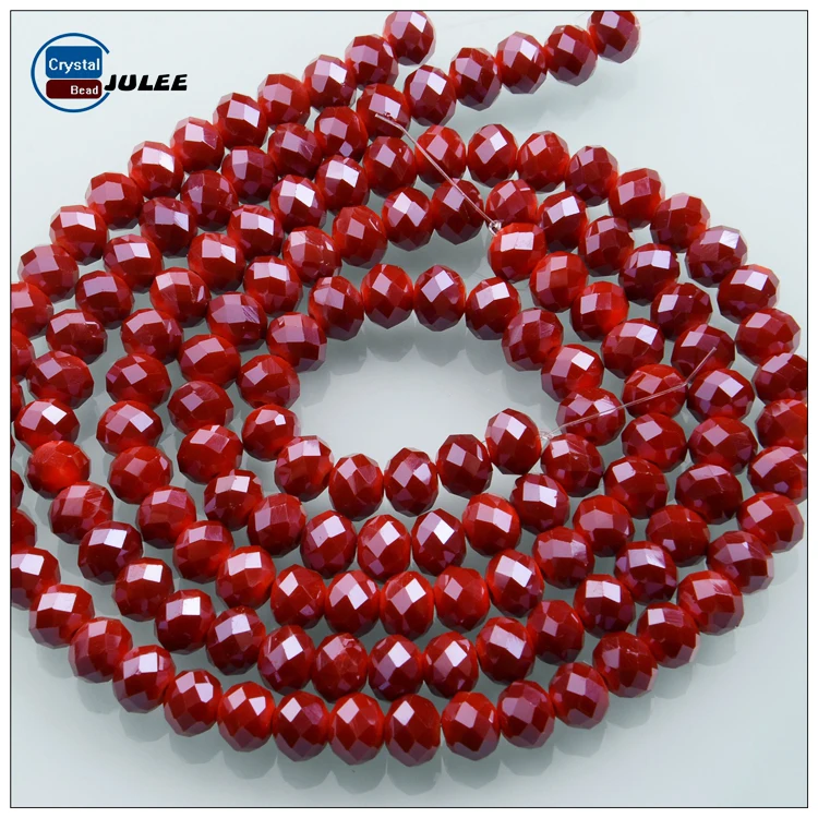 
C209-C252 Faceted Brilliant Beads 4mm 6mm 8mm Glass Crystal Rondelle Beads 
