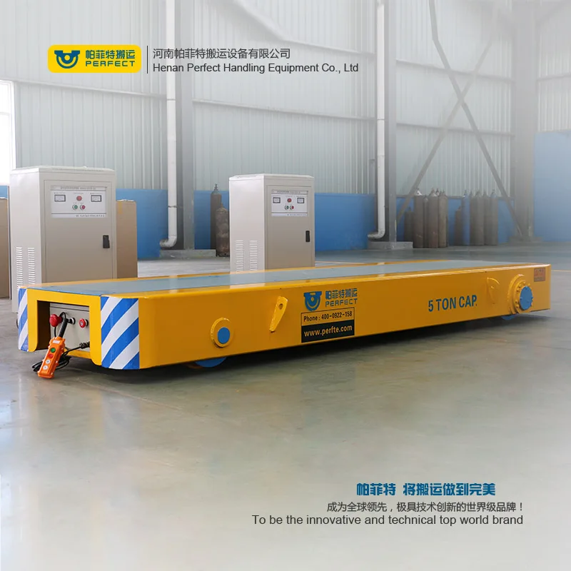 Production Line Automatic Track Carriage Heavy Material Transfer Cart