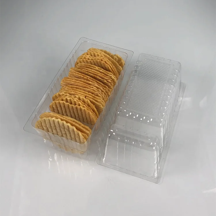 High Quality Disposable Plastic Fried Snack Food Container Packaging Blister Inner Tray for Potato Chips or Cookie