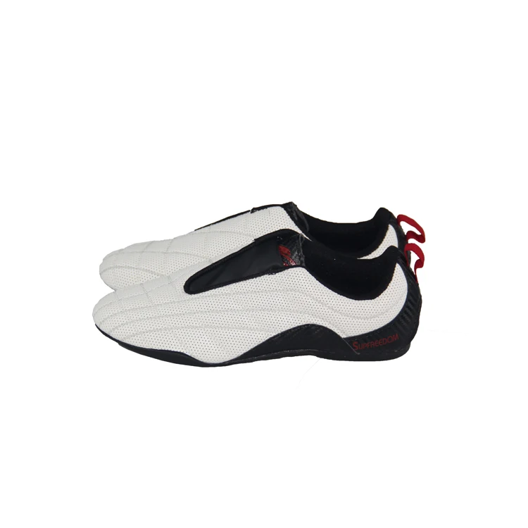 
Black and white color matching breathable high rubber taekwondo shoes 