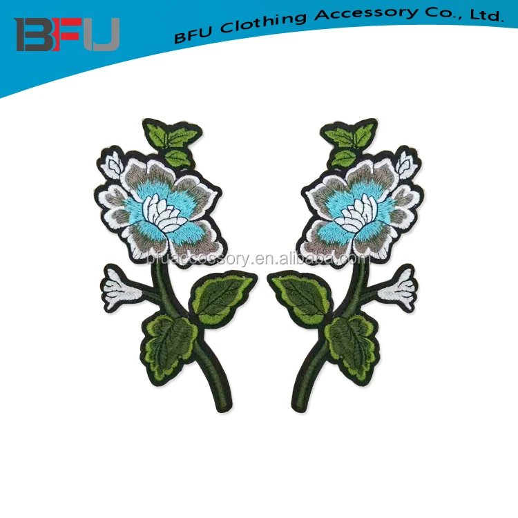iron on embroidery patch flower design rose embroidery patches for clothing