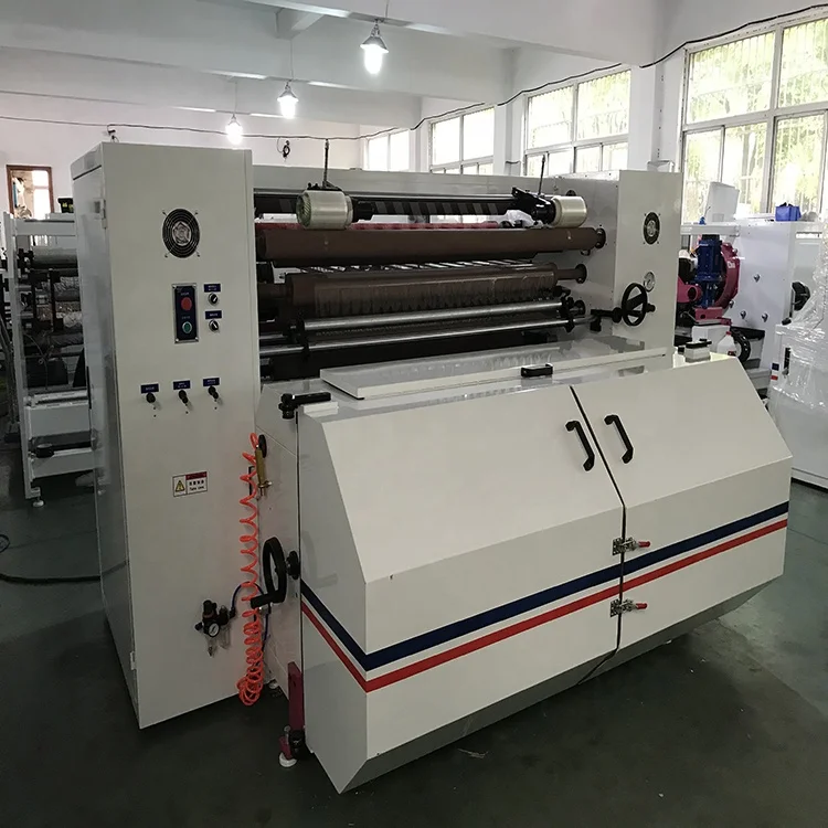 Hign speed bopp adhesive packing tape cutting rewinding and slitting machine