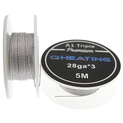 Популярные готовые нагревательный провод cr25al5 clapton с сопротивлением тройной 3 core витая проволока KA1 15 футов/рулон, Е-сигарета от Китай (материк)