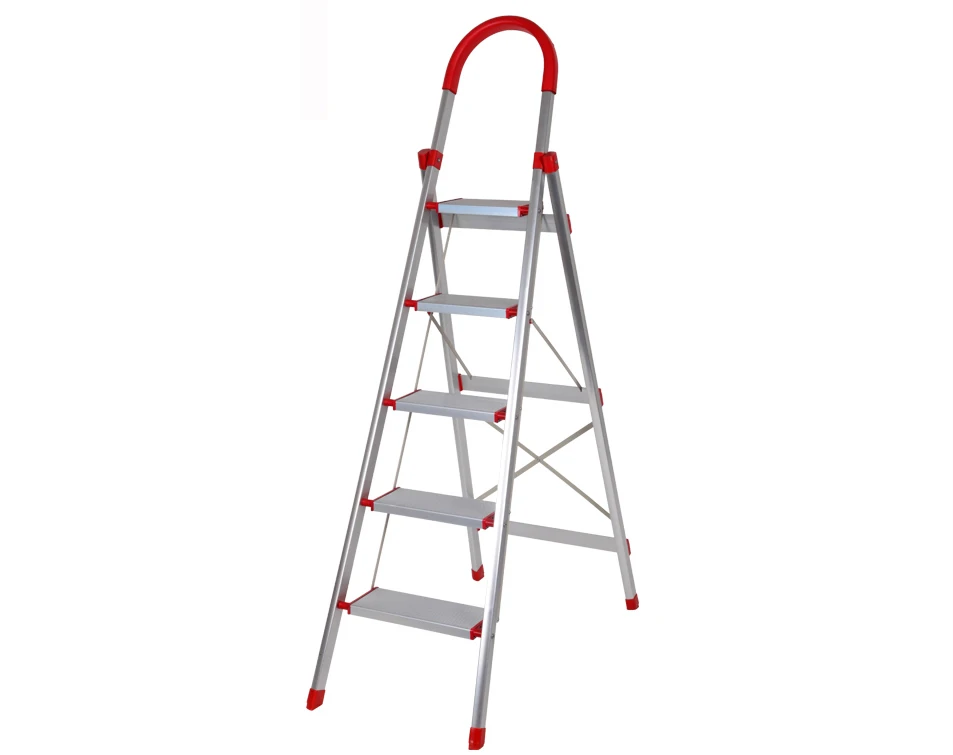 CE certificated Aluminum 5 step household ladders