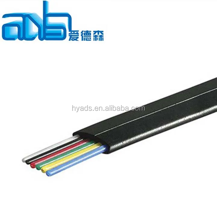 
6 core black pvc jacked flat telephone cable  (60497054998)