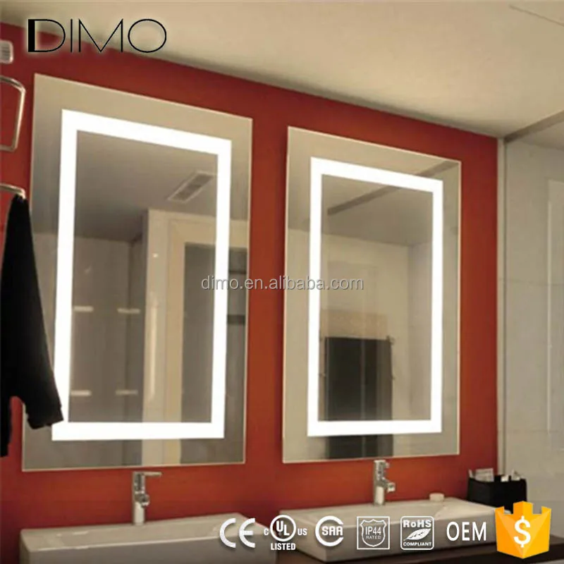 Лидер продаж современное большое туалетное зеркало со светодиодной подсветкой с для