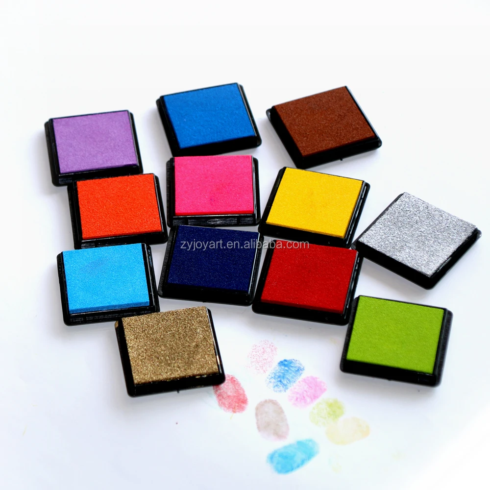 DIY fingerprint ink stamp pad non toxic 20 colors Kids art craft