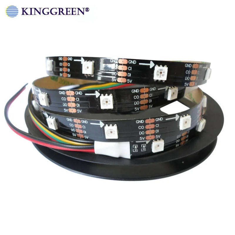 Programmable SK9822 5050 RGB magic color 30 pixels/m addressable smart RGB pixel strip light