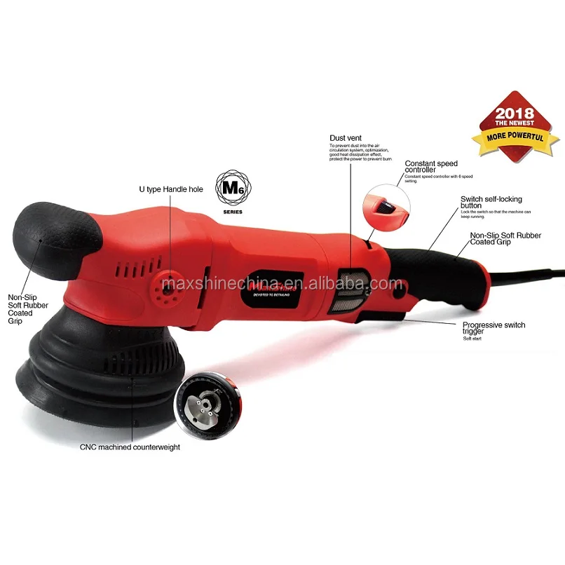 High Effective 1000W Orbit 12mm Dual Action Polisher