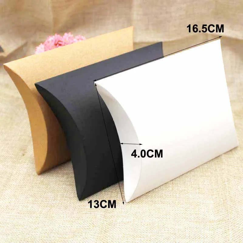 
Heli Cheap Three Colors Small Art Packing Paper Pillow Shape Box 