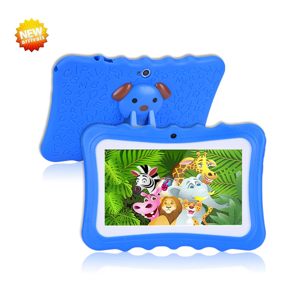 
2018 New Arrival Preschool Educational Kids Android Tablet 7' HD Display with Silicone Protect Case 