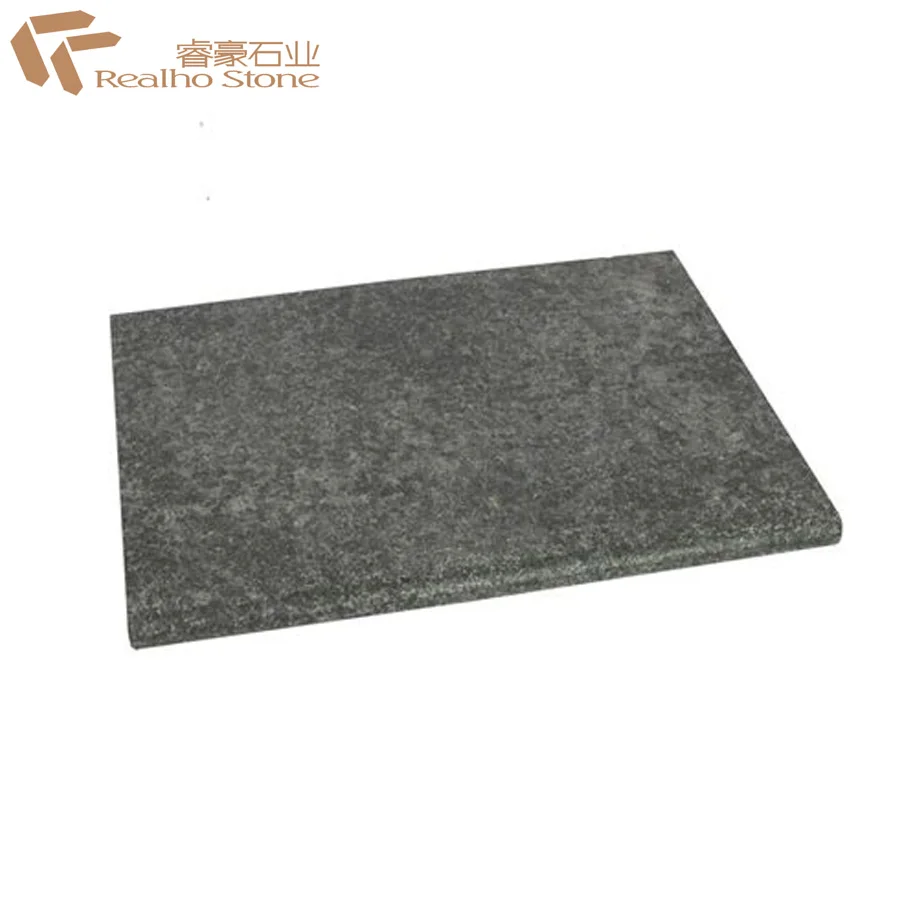 Flamed Charcoal Black Granite Bullnose Pool Coping Tiles