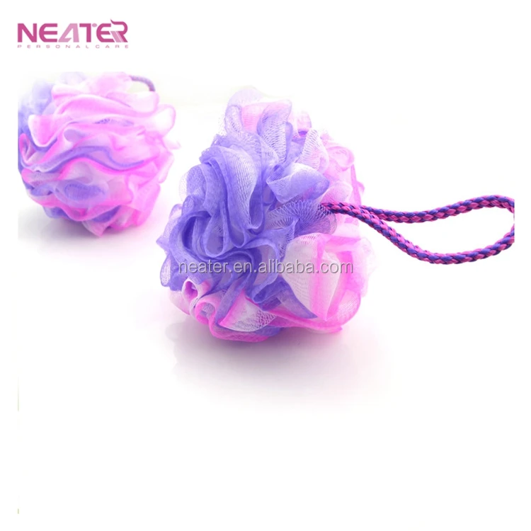 Clean Deeply Colorful Mesh Loofah Bath Sponge Shower Sponge