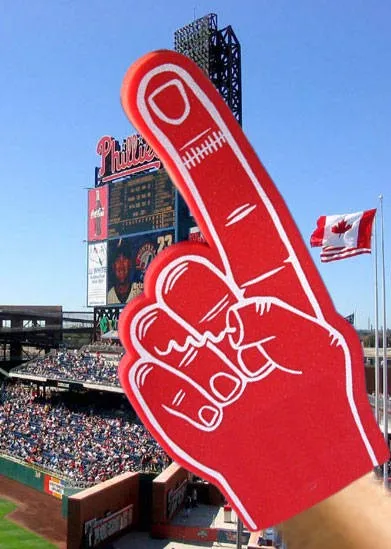 Foam Hand Cheering Mitt With Middle Finger Hand Sponge