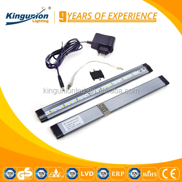 Kingunion Lighting Clear Glass 110-240V Dc12v Led Sensor Wardrobe Light Touch-sensitive Led Sensor Switch Cabinet Lights