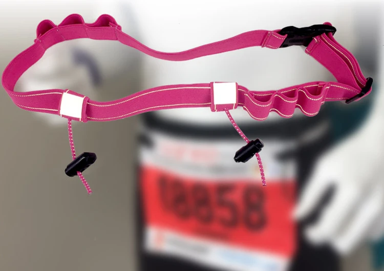 Reflective  marathon triathlon  race  belt with Gel holder & number holder