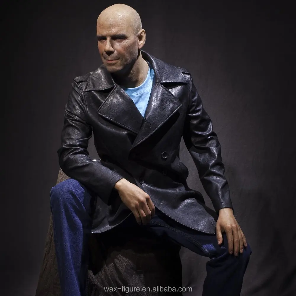 Realistic life size celebrity silicone wax figure for museum, wax museum figures, celebrity resin wax figure