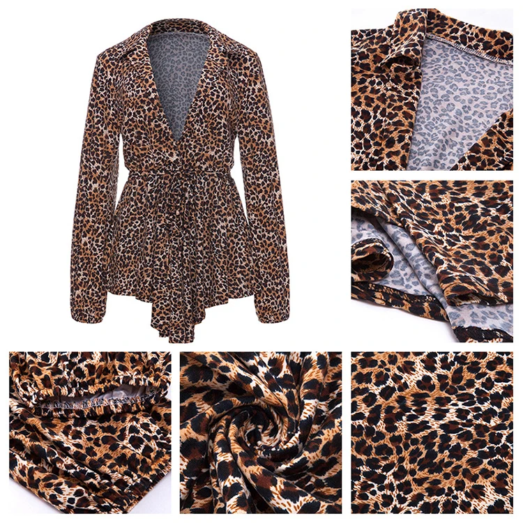 Женское асимметричное платье мини для ночного клуба с леопардовым принтом от производителя