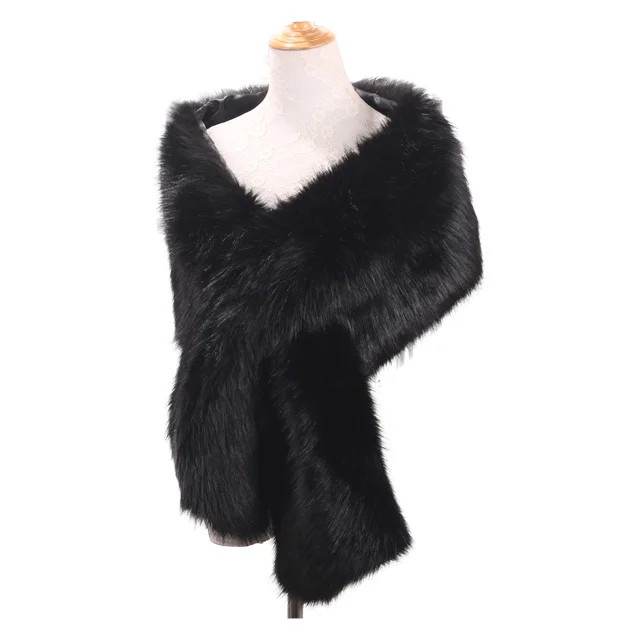 
New Long Thick Muffler Faux Rabbit Fur Collar Super Soft Faux Fur Shawl 