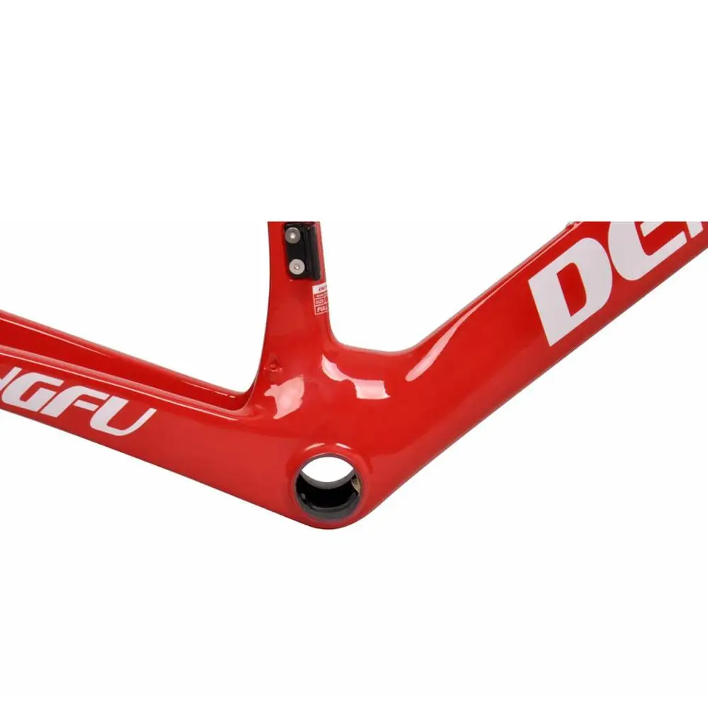 DENGFU Custom Road Bike Disc Aero Carbon Cycling Bicycle Frames Flat Mount