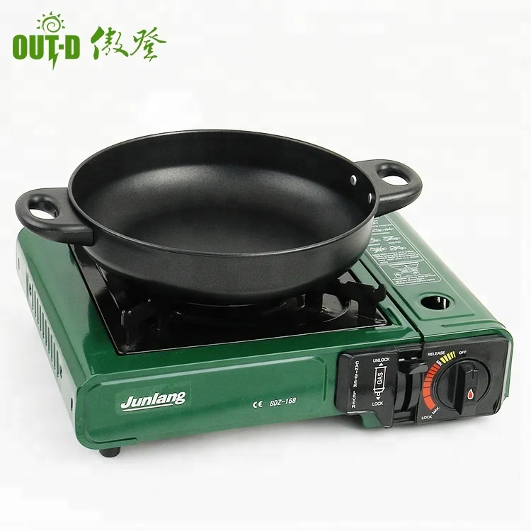 
Multipurpose steel with non-stick coating fry pan and plate grill use with gas stove 