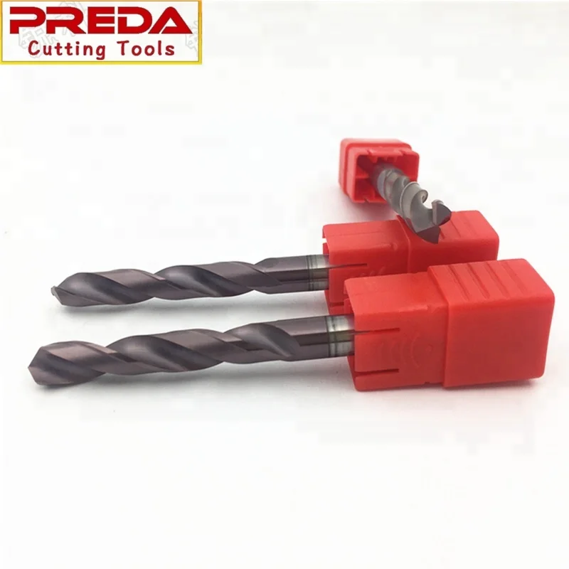 PREDA Tungsten Carbide Twist Drills For CNC Machining