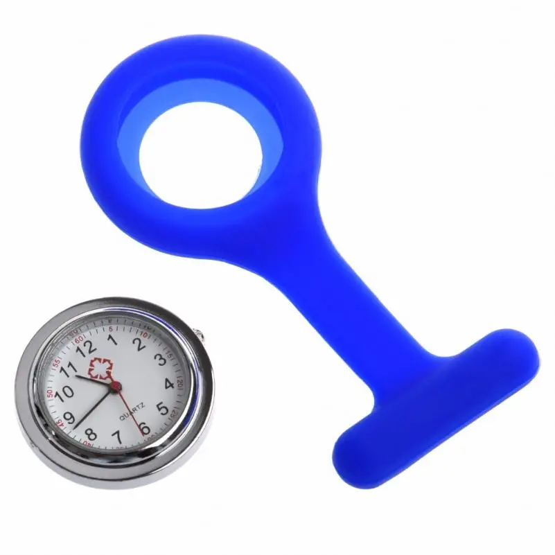 Silicone Mini Watch Doctor Nurse Clip Medical Quartz Brooch Pocket Portable Watches