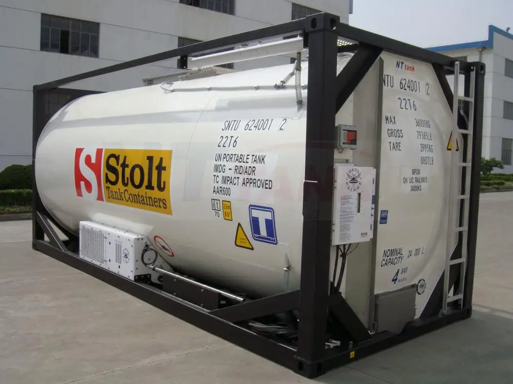 
Factory price stainless steel liquid portable reefer tank container 