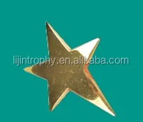 custom souvenir plastic star trophy with gold plating