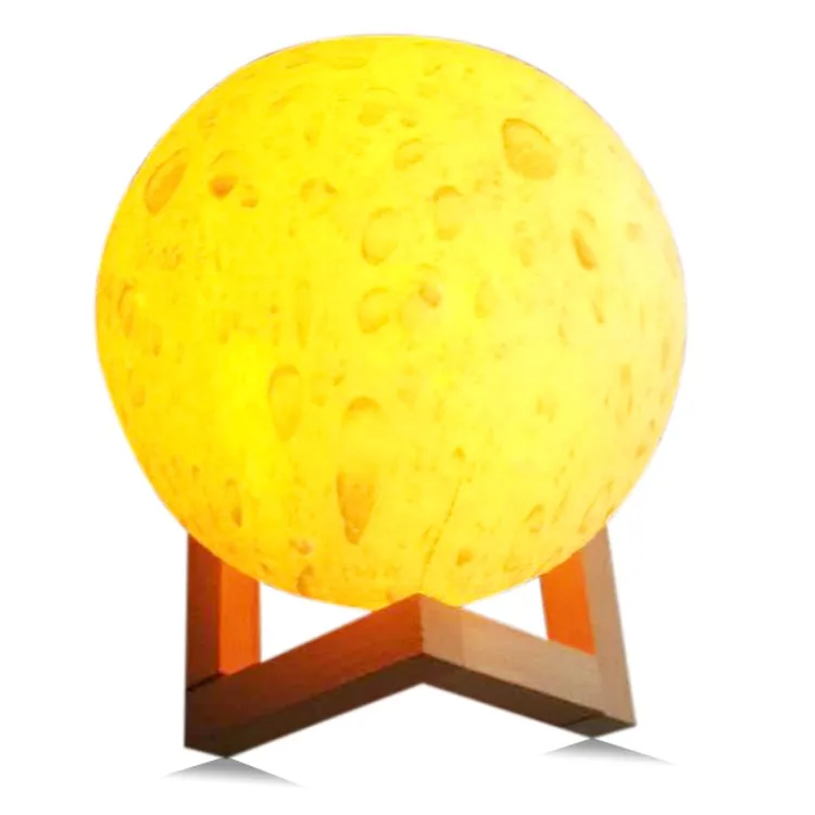 20 cm Moon Lamp  16 Colors LED 3D Print Moon Light with Stand & Remote&Touch Control and USB Rechargeable Moon Lamp