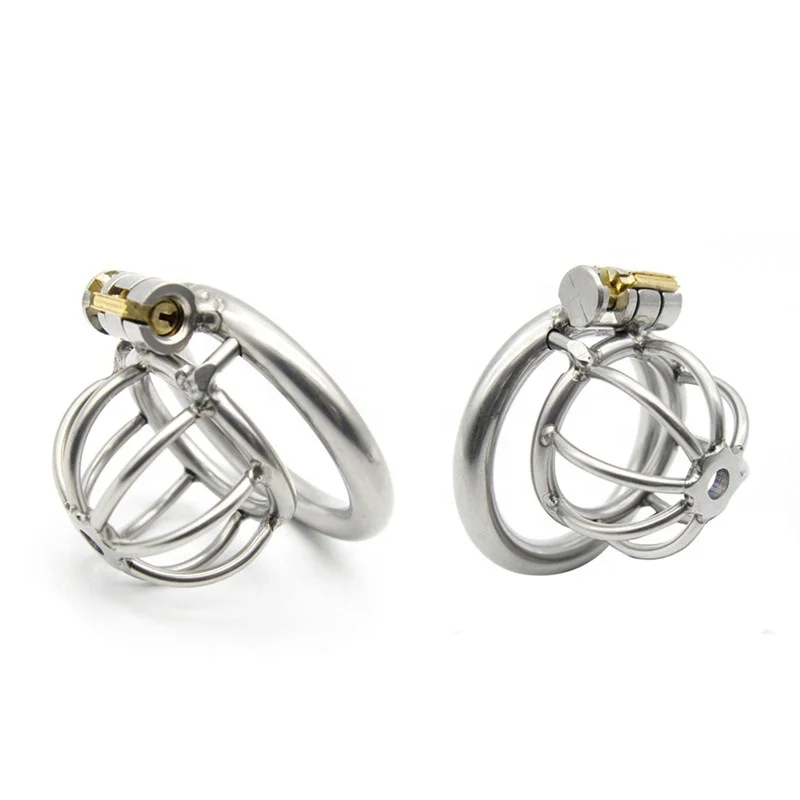 Metal Male Chastity Device Cock Cage Virginity Lock Penis Lock Cock Ring for men