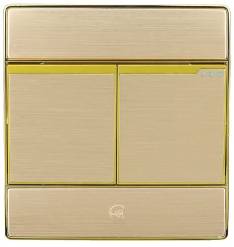 Silver10am 2 gang 1 way 2 way rocker light switch electric wall switch 2 gang switch